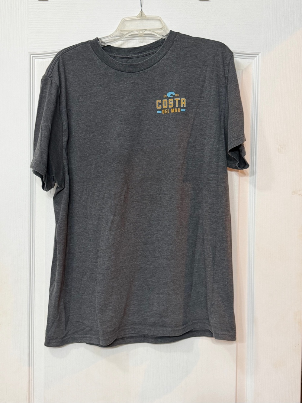 Costa Del Mar Men's Gray Graphic Logo Crew Neck Short Sleeve T-Shirt in size XL
